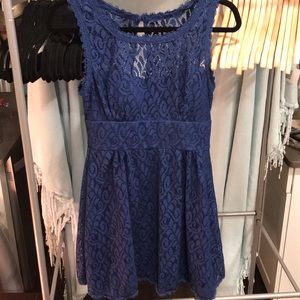 Juniors size 8/10 navy blue crotchet dress